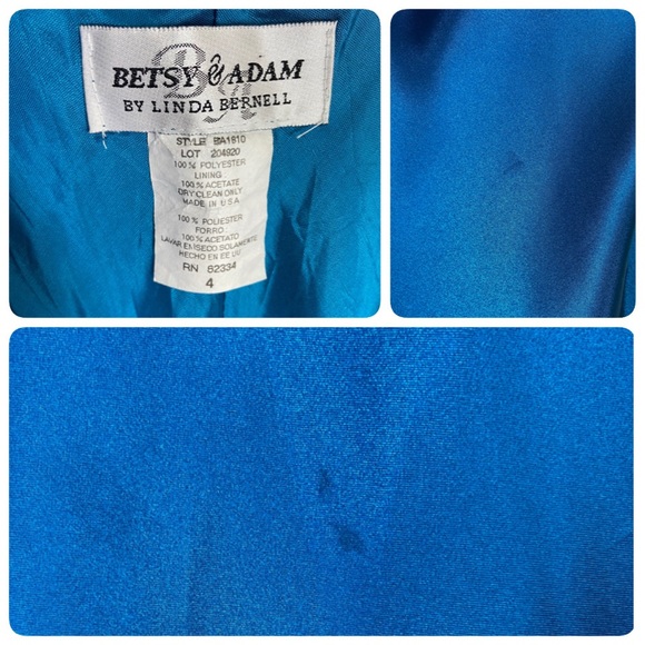 Betsy & Adam x Linda Bernell blue maxi mermaid gown - Picture 8 of 9